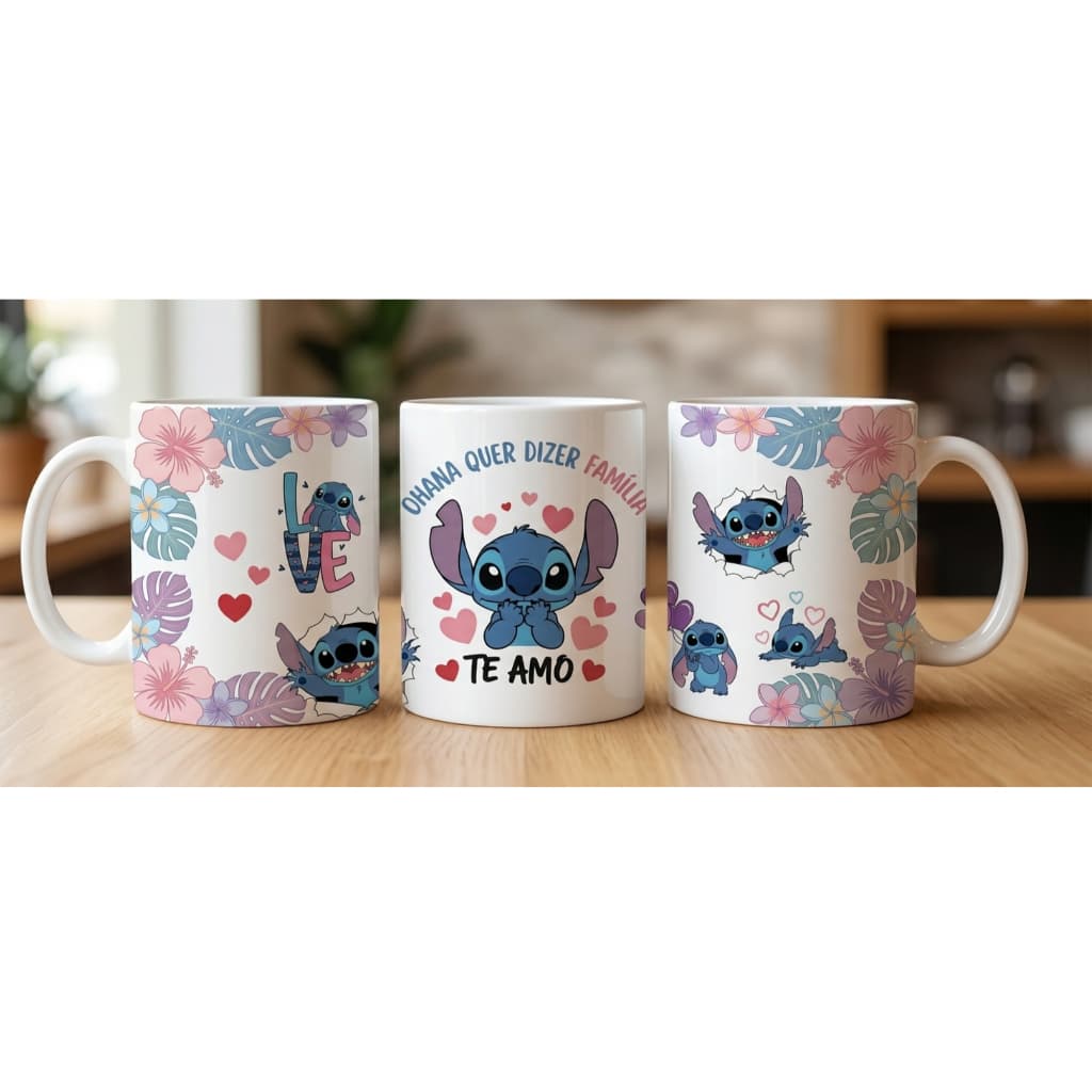 Caneca Personalizada Ohana Quer Dizer Família – Presente Romântico