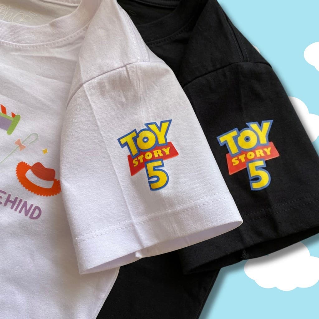 Camisa Camiseta Blusa Toy Story 5 Novo Filme Infantil 100% Algodão Unissex Buzz Woody Jessie Disney