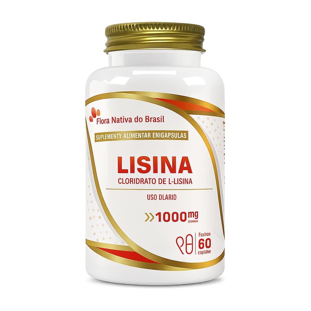Aminoácido Lisina 60 Cápsulas 1000mg Flora Nativa