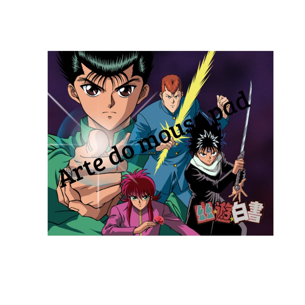 Mouse Pad Yu Yu Hakusho Personalizado Nome Yusuke Hiei Kurama Anime Otaku Gamers Nostalgia