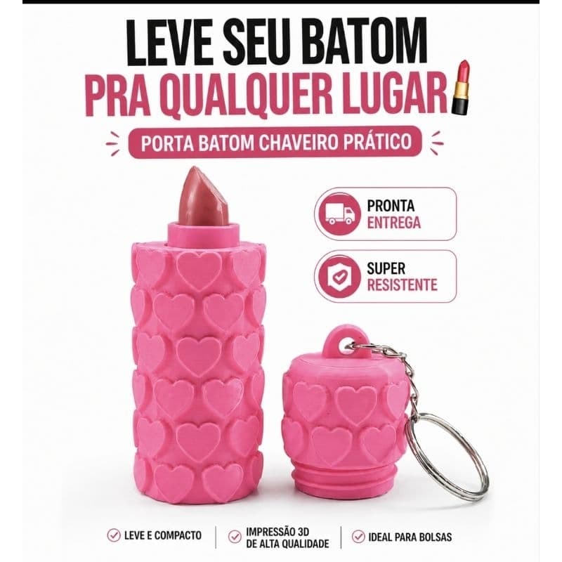 Porta Batom em chaveiro