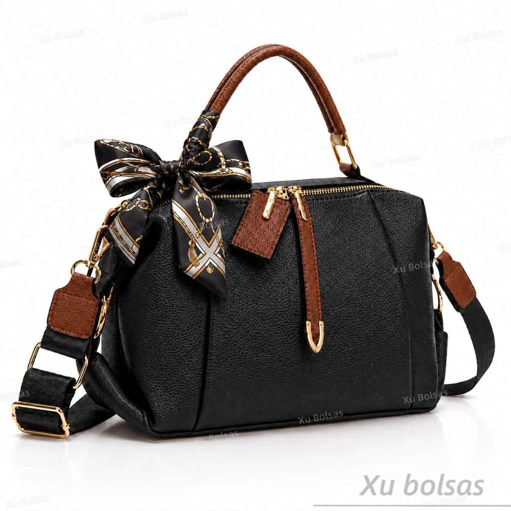 Bolsa Feminina Transversal Em Couro PU Bau Tiracolo Espaçosa Estruturada Media Com Alça CYC-3226#