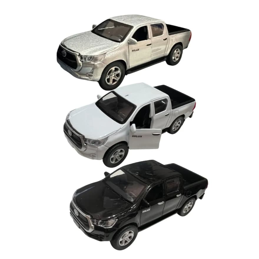 brinquedo carrinho miniatura hilux toyota Hilux Miniatura com LUZ E SOM Colecionável Carro Ferro 1:32 Metal