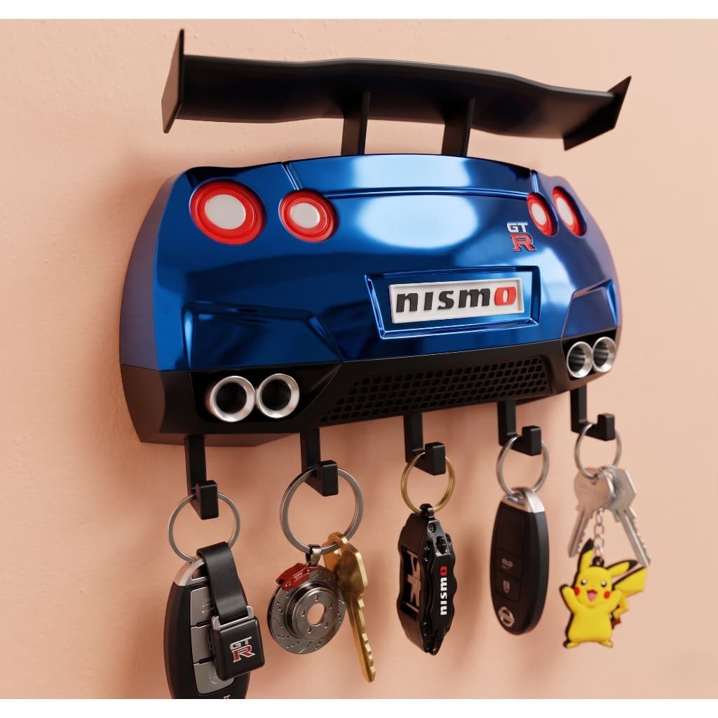 Porta Chaves De Parede Carro Esportivo GT-R Nismo Decorativo - drift, Chaveiro, Decoração, Carros