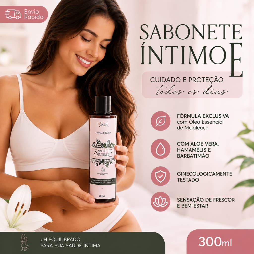 Sabonete Íntimo Bartimão Melalauca 300ML Combate Candidíase De Repetição Acaba Com Coceira E Irritações