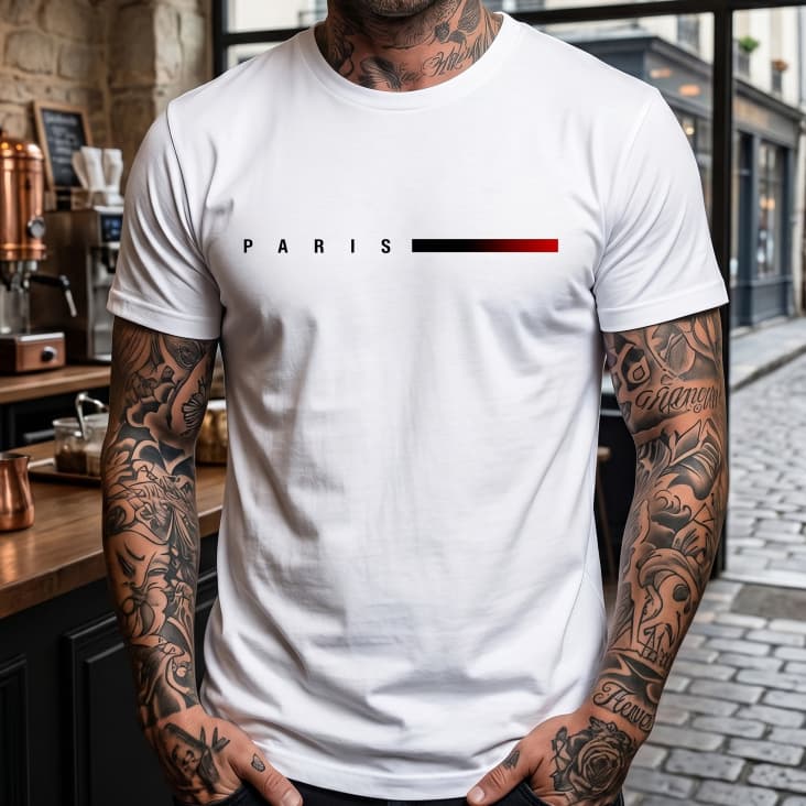 Camiseta Masculina Paris Estampada Premium Qualidade 1 Linha 100% Algodao