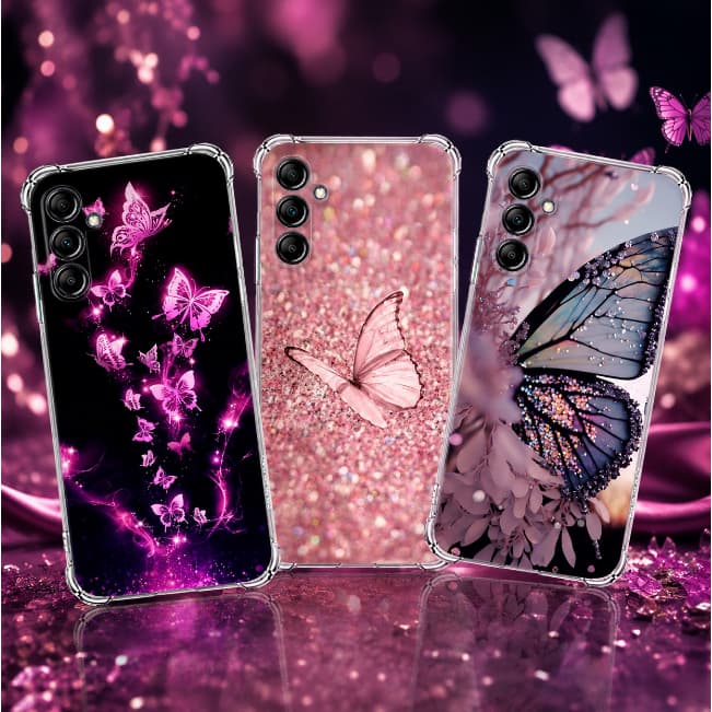 CAPA CAPINHA SAMSUNG A07, A17 , A37 E A57 TPU DESENHOS CAPAS DELICADAS BORBOLETAS VARIADAS