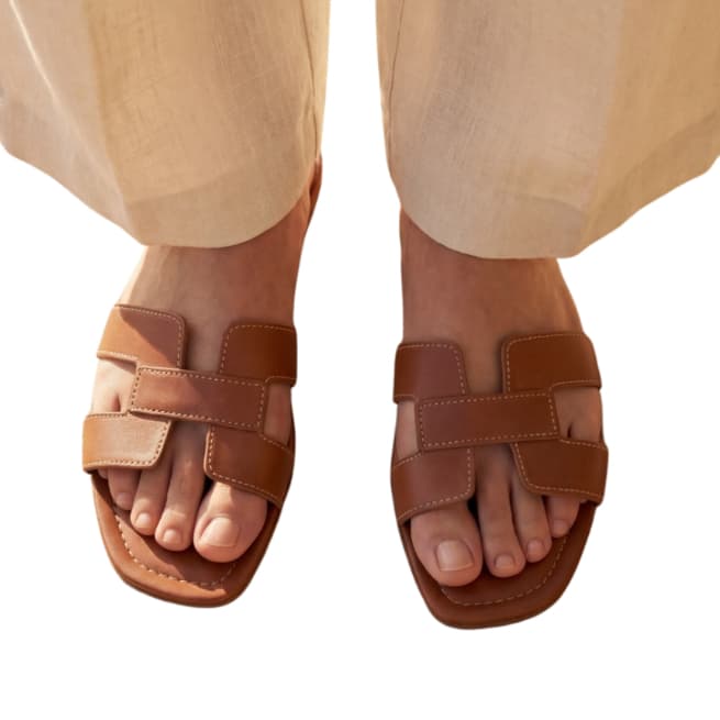 Sandália H feminina rasteirinha/chinelo flat slide moda confortável e casual elegante