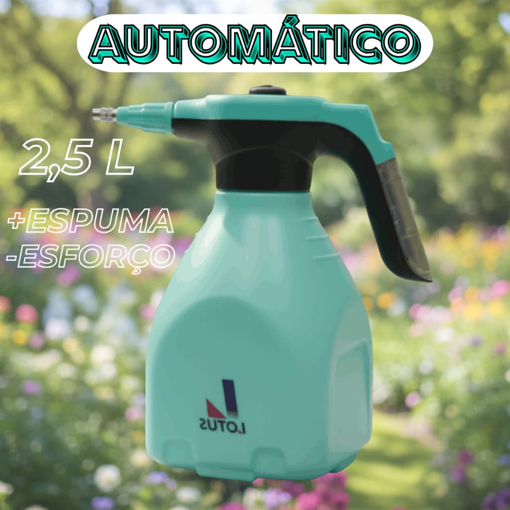 PULVERIZADOR ELÉTRICO SEM FIO 2,5L | BORRIFADOR AUTOMÁTICO RECARREGÁVEL | POTENTE E SEM ESFORÇO - MH