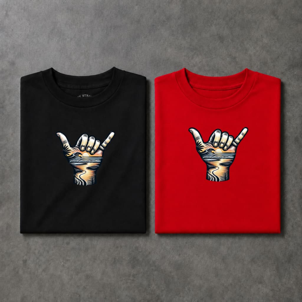 Kit com Duas Camisetas Masculinas Passeio Tendencia Verão Estilo Surf