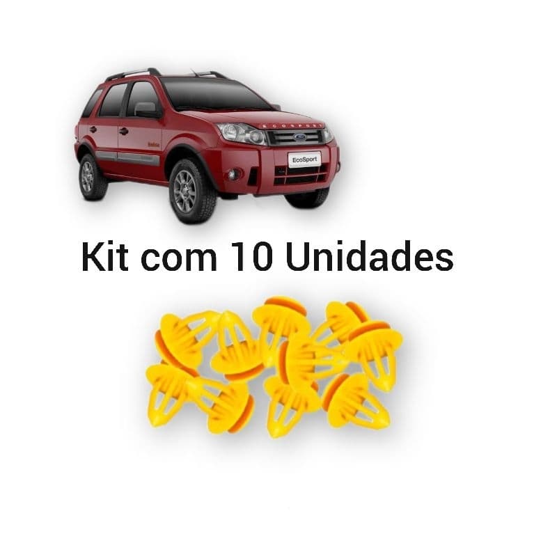 Grampo Forro Porta  Ford Ecosport Fiesta Ka Ford Cargo Kit com 10 Presilhas
