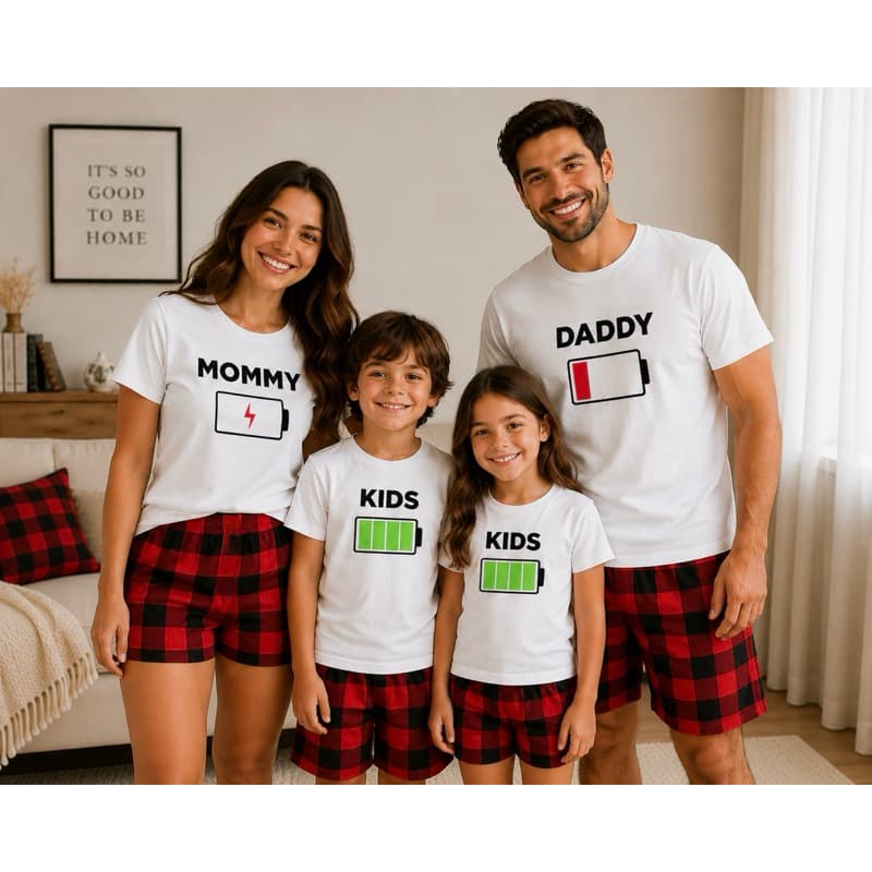 Pijama Baby Doll Adulto e Infantil Família Combinado