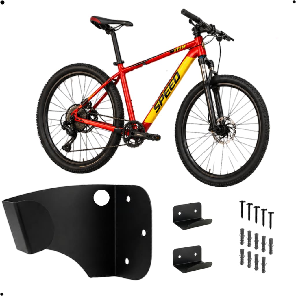 Suporte de Parede para Bicicleta Horizontal até 30kg | Resistente, Compacto e Fácil de Instalar aço resistente