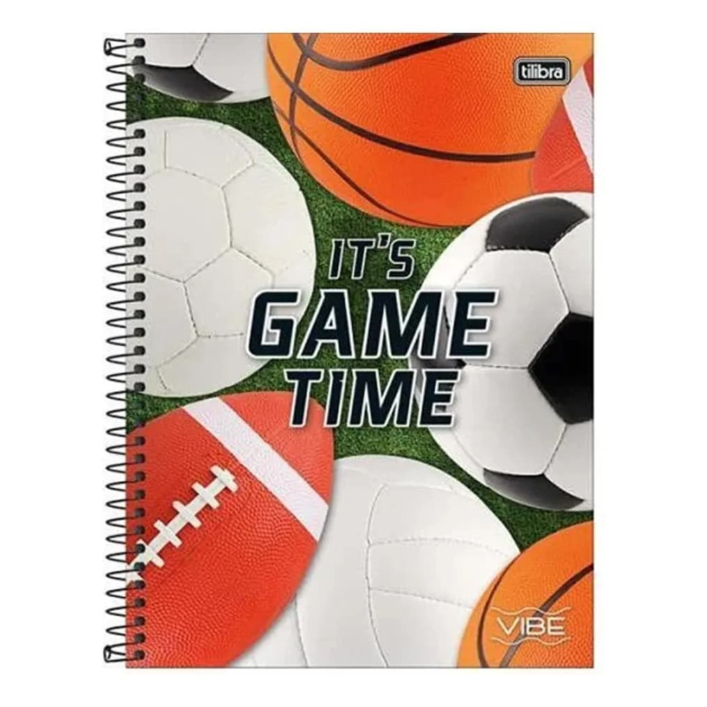 Caderno Univ Espiral Tilibra Vibe Masc 10 Matérias 160fls