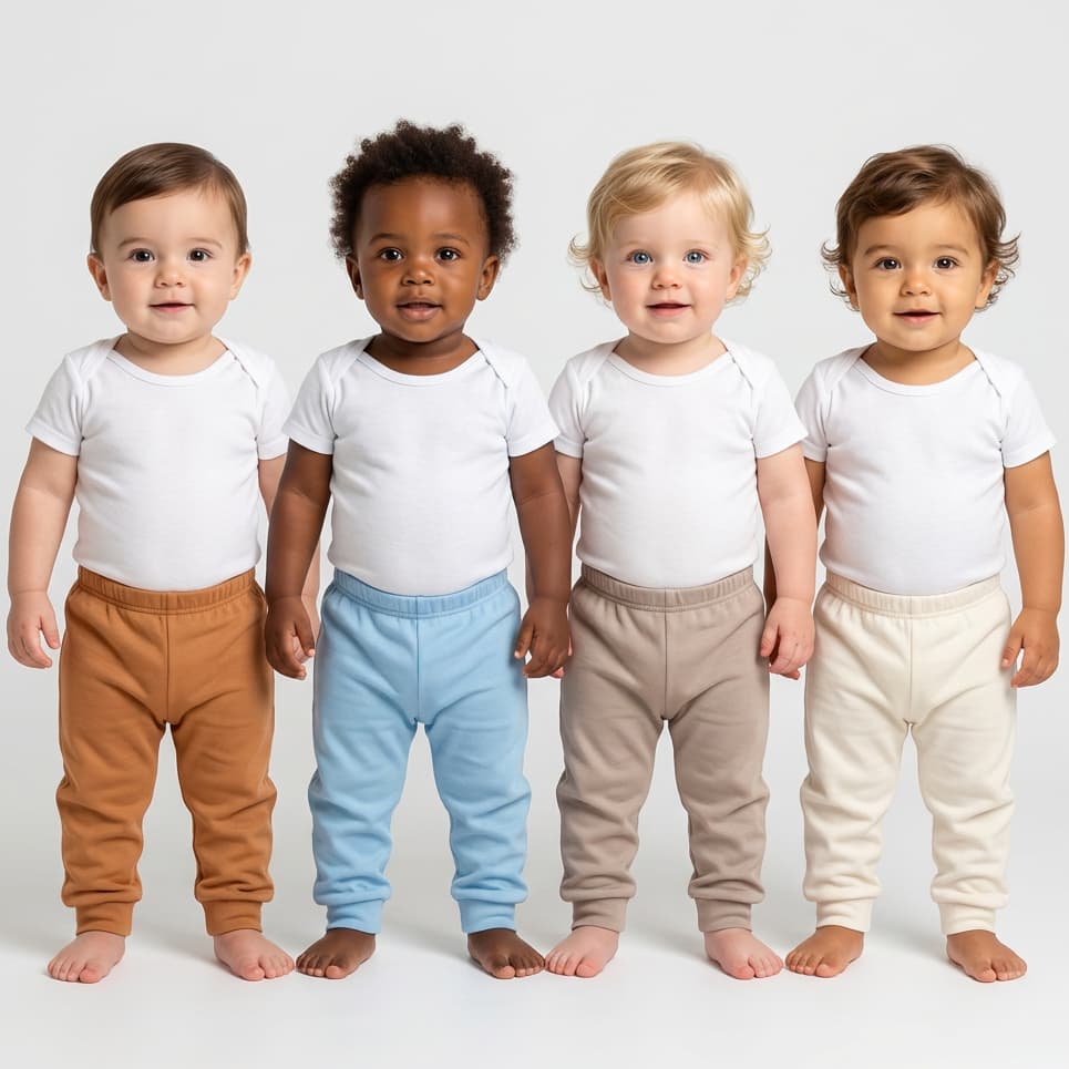 Kit 4 Calças Mijãozinho Infantil Bebê 100% Algodão Menina Menino Unissex Básico Suedine Enxoval Maternidade Macio e Leve