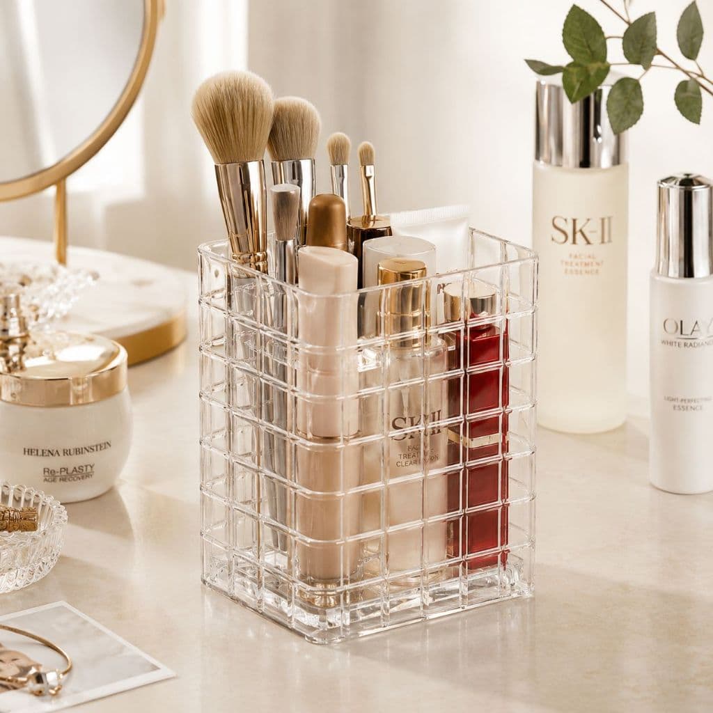 Porta Maquiagem Organizador Multiuso De Acrílico Transparente Batom Cosméticos Make