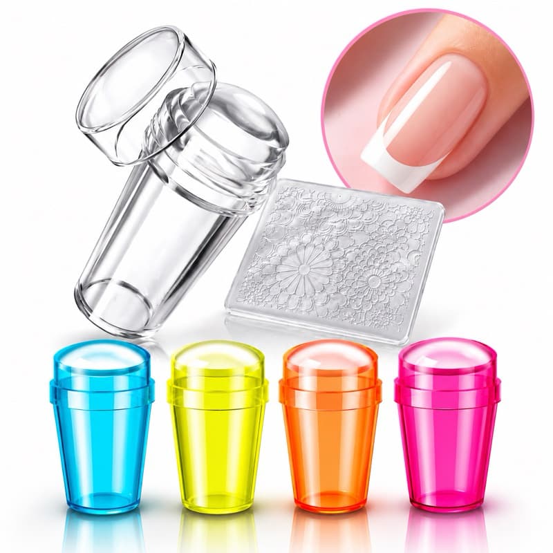 Carimbo De Unha Francesinha Silicone Transparente Nailart