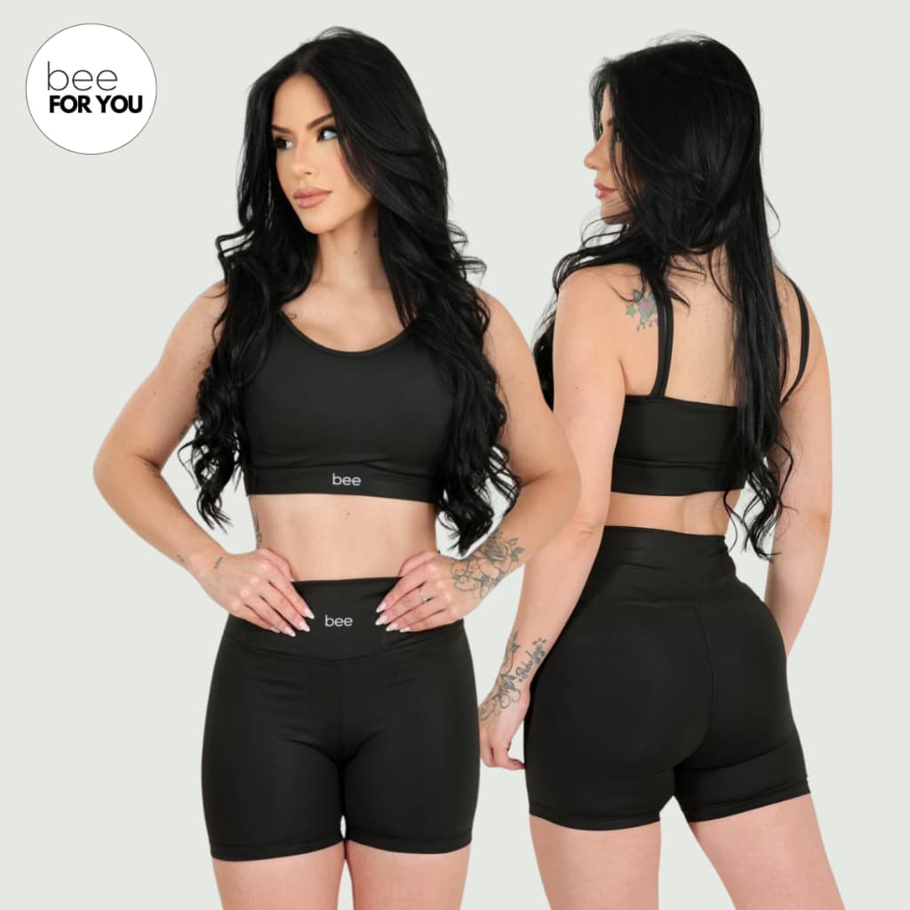 Roupa Fitness Feminina Para Academia Feminina Top Com Bojo Cintura Alta Modeladora