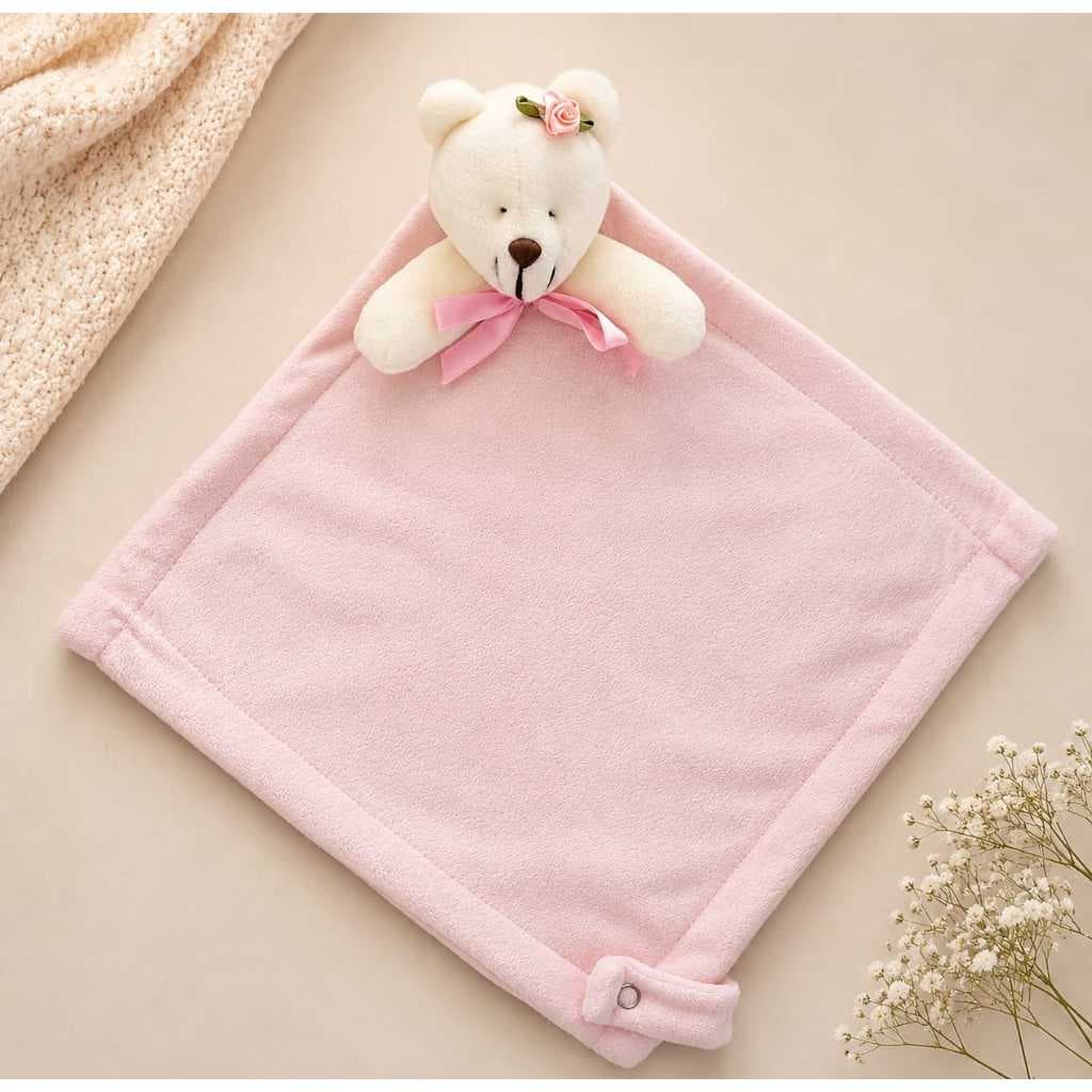 Naninha Plush com Porta Chupeta Antialérgico com cheirinho de Bebê -ENVIO IMEDIATO