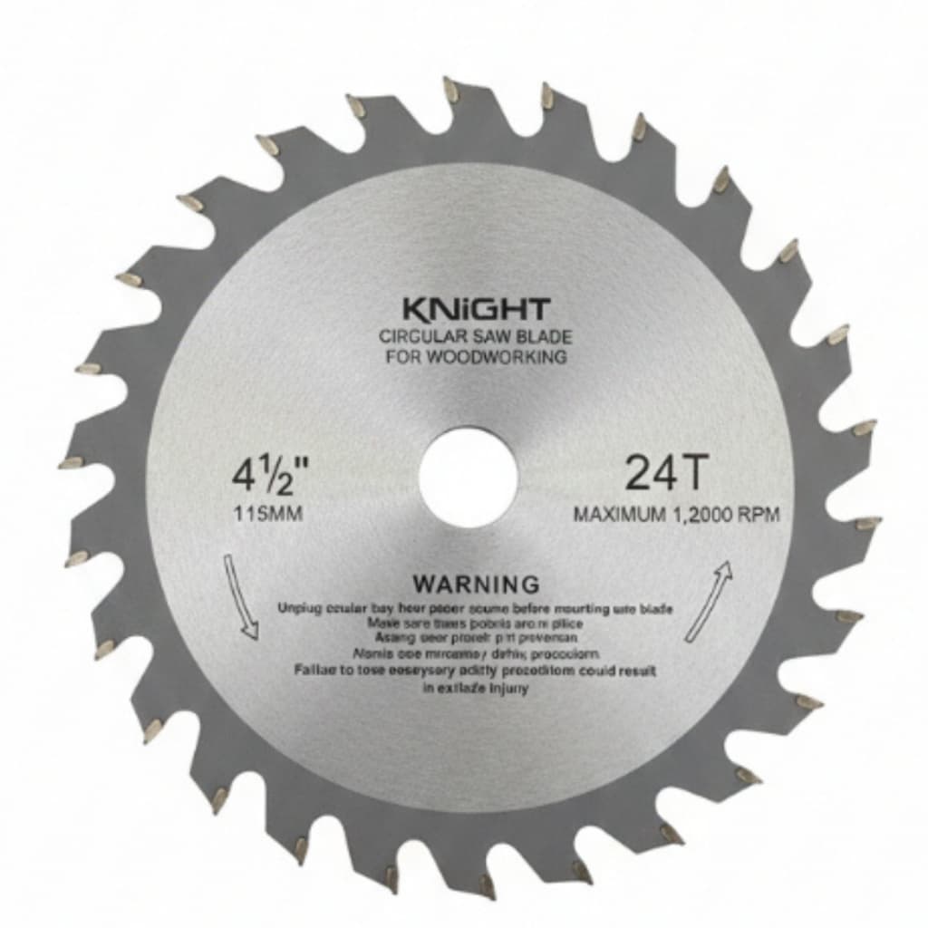 Disco De Serra Circular Madeira 4.1/2 115mm 24 Dentes Knight - Alta Precisão Profissional 12000 Rpm