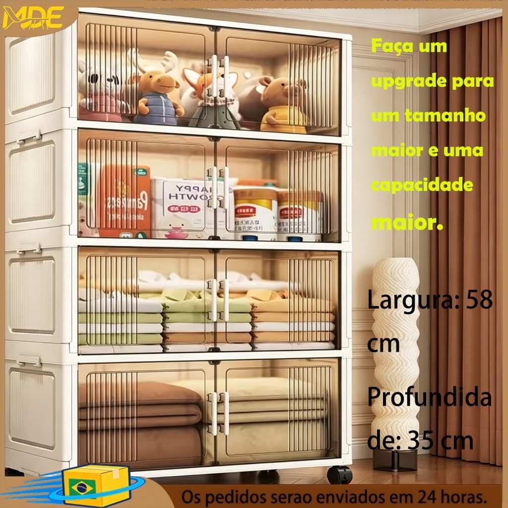 4 a 6 camadas organizadora armario armazenamento dobrável Guarda-roupa armazenamento de lanches