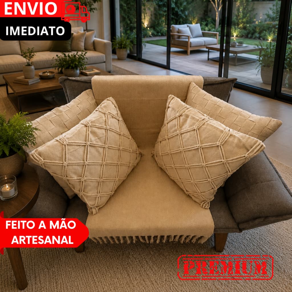 Capas de Almofada LINHO 45X45CM Decorar Ambientes, Para Qualquer  Pessoa e Uso em Sala ou Quarto