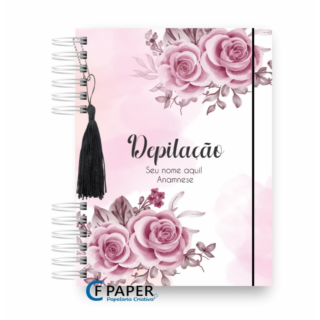 Caderno Anamnese Depilação Capa com seu nome Promoção