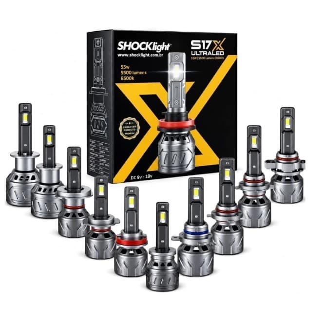 Lâmpadas Led Automotivas Ultra Led Shocklight S17x 55w 5500lm 9v-18v 6500k.