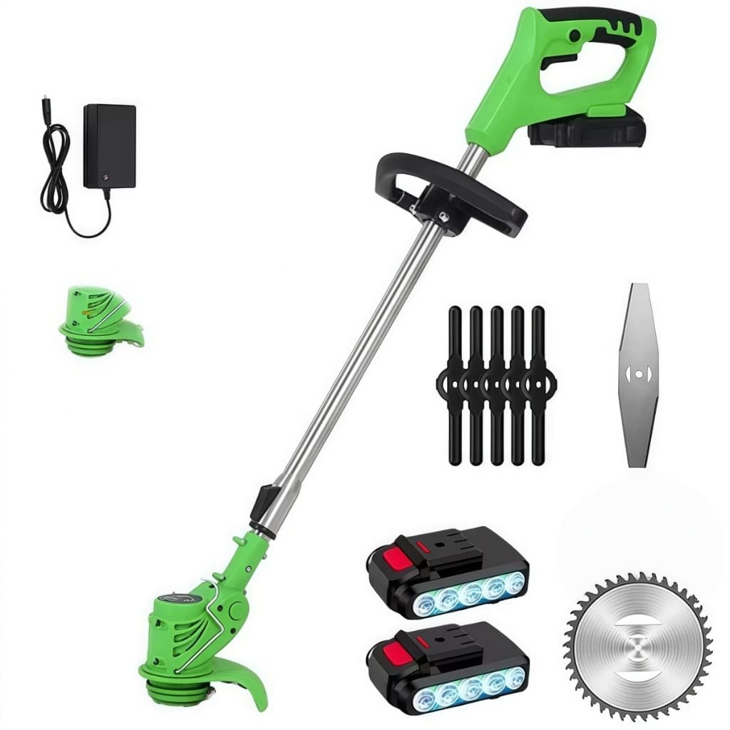 Aparador cortador de Grama a Bateria Roçadeira Elétrica 48V Com 2 Baterias Recarregável 120CM