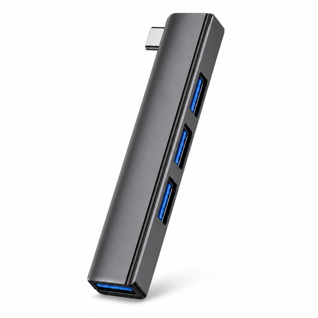 Hub 4 em 1, USB-C para USB-A, com 3 entradas USB2.0 + 1 USB3.0