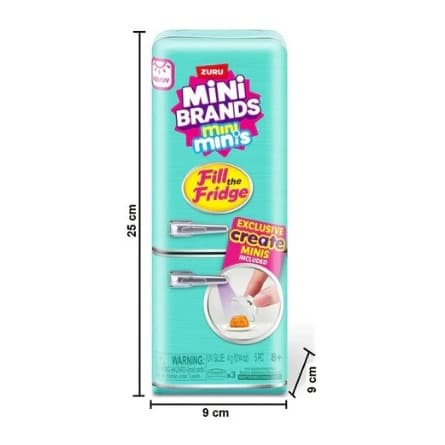 Mini Geladeira Original  Zuru Mini Brands  Colecionavel e Colecionaveis Miniaturas Luz UV Brinquedo geladeirinha rara