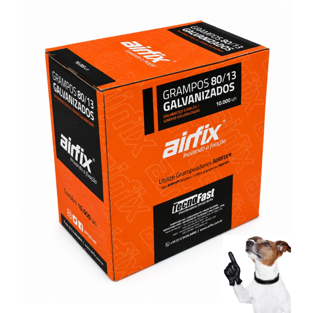 Grampo Pneumático Tipo 80/13 Caixa Com 10.000 Unidades Airfix