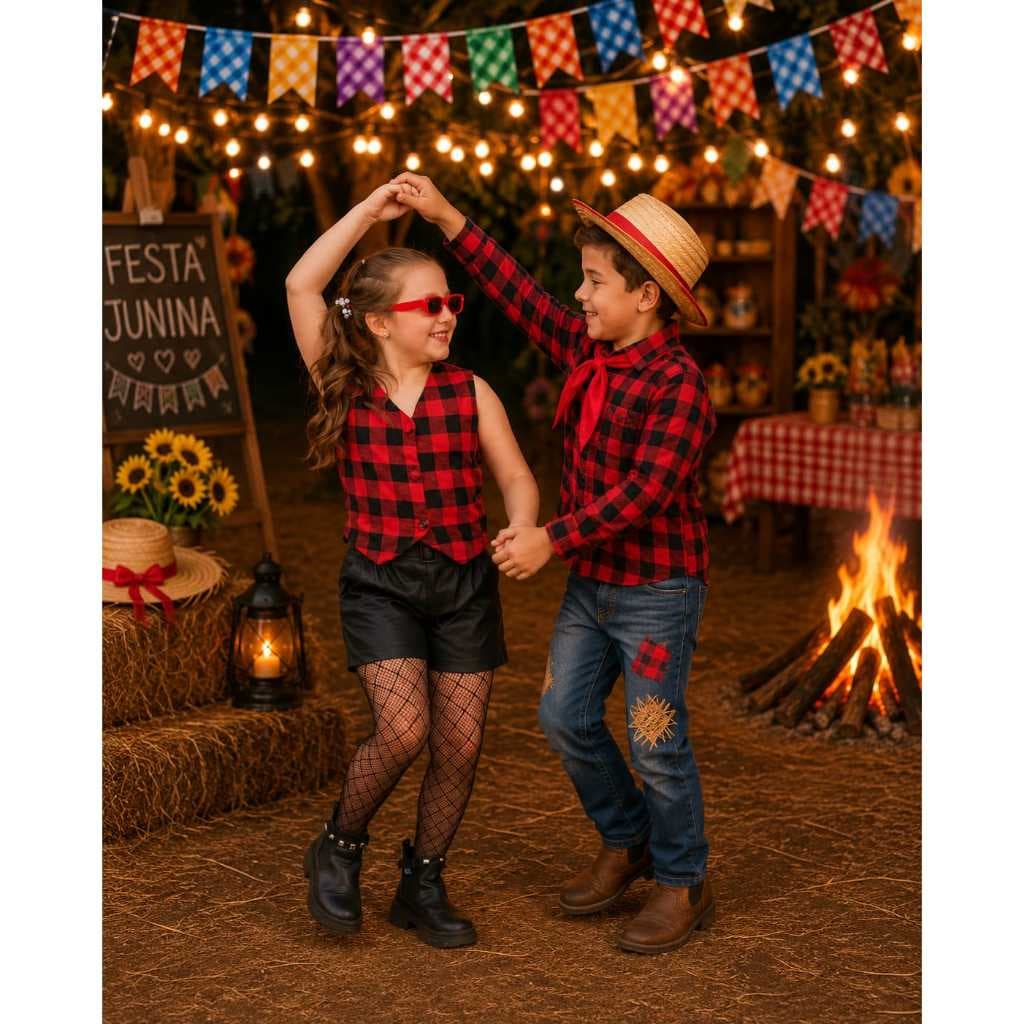 Colete Infantil Feminino festa junina