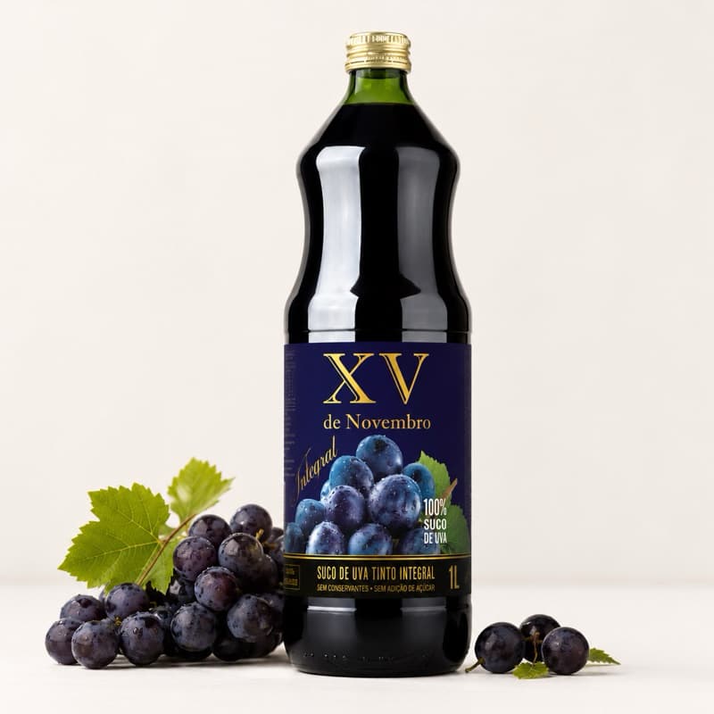 Suco De Uva Tinto Integral 1L XV De Novembro Terra do Vinho São Roque