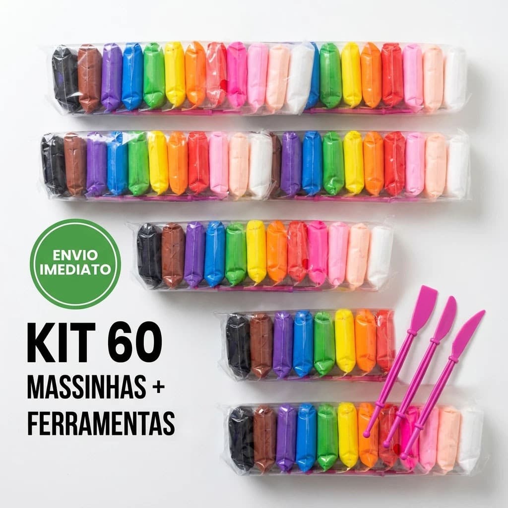 60-240 PCS Massinhas Modelar Atóxicas 12-24 Cores Não Suja Mãos Anti Estresse Educativo Infantil