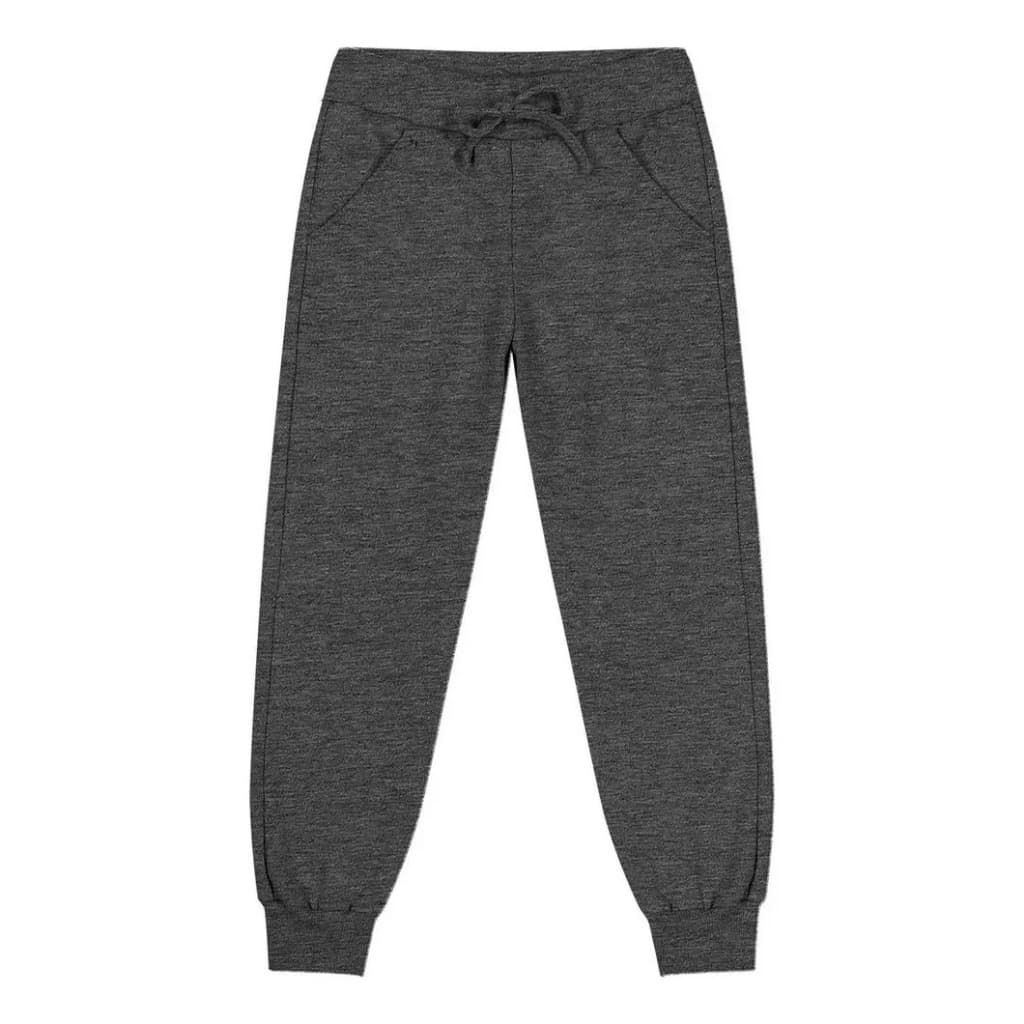 Calça de Moletom Infantil Feminina Peluciada com Bolso Trick Nick