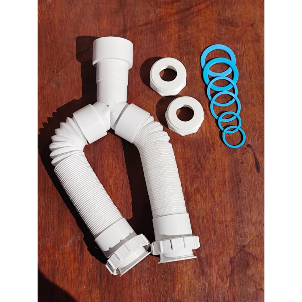 Sifão Duplo Extensivel Porca Plástica - Luconi Plásticos LTDA - CÓD. PE 065