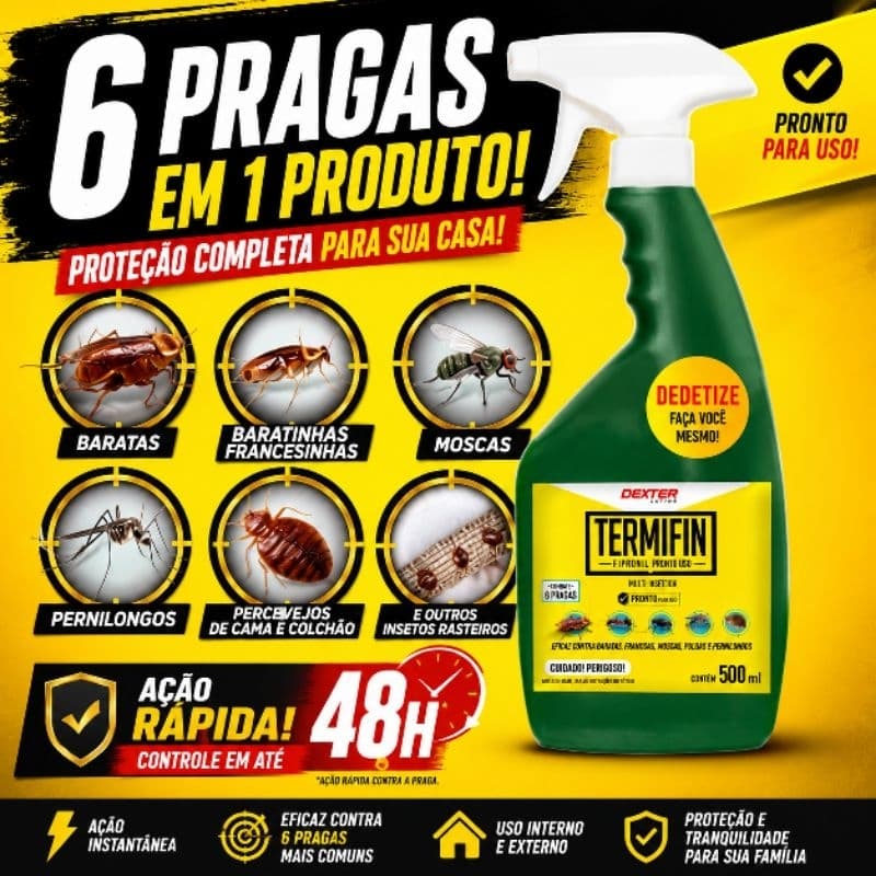 Termifin spray 500ml | Dexter Latina — Eficaz contra os insetos!
