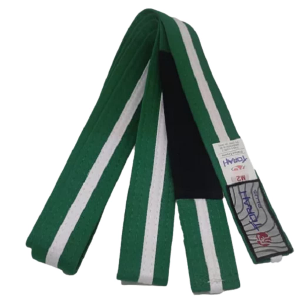 Faixa De Jiu Jitsu Verde Com Listra Branca Torah Plus