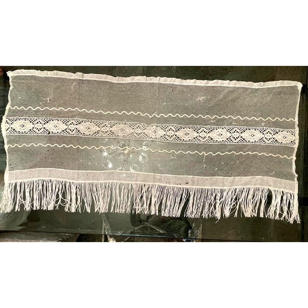 Rara Toalha de Altar Renda Feita À Mão anos 30/40 Antiquária Antiguidades