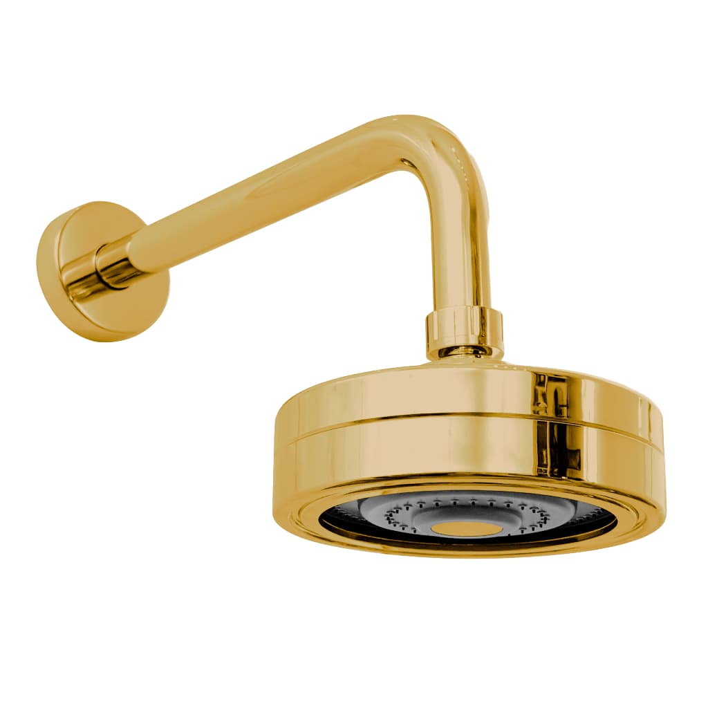 Ducha Chuveiro Autolimpante P/Aquecedor Solar E Gás - Dourado Brilho