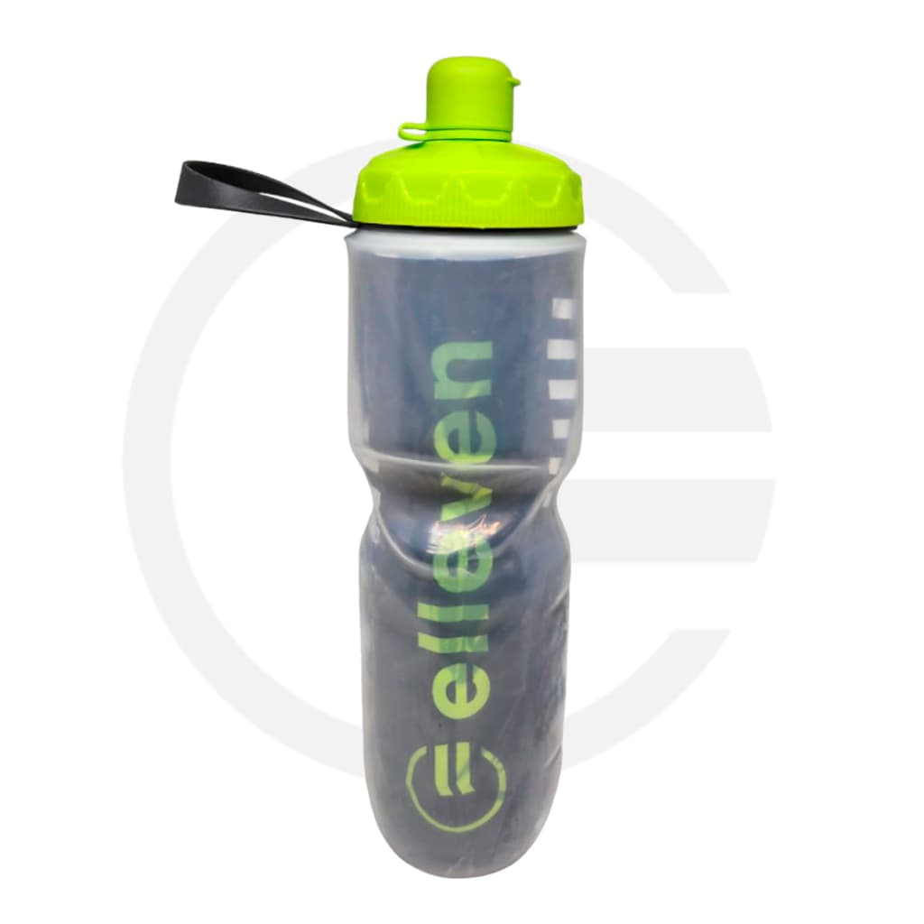 Garrafa Térmica 710ml Squeeze Bike Elleven Bico Com Tampa Preto Verde