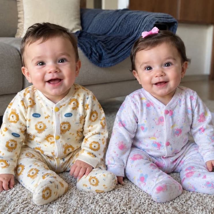 Kit 3 Macacão  para bebê em unisoft, estampas variadas menino e menina