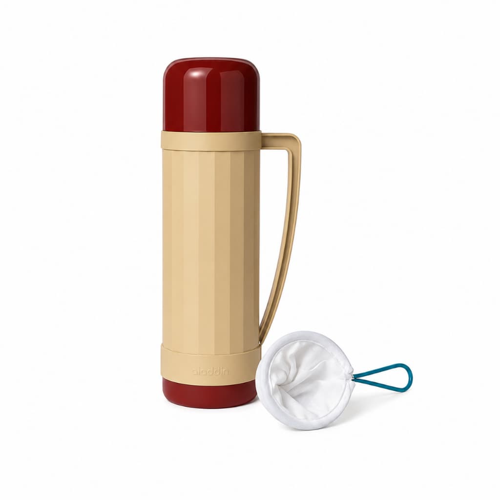 Kit Garrafa Termica Aladdin 500ml e Coador Original Continental Cha Chimarrao Com Alça