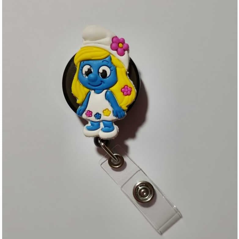 Porta Crachá  Smurfette | Porta Crachá Roller Personalizado |