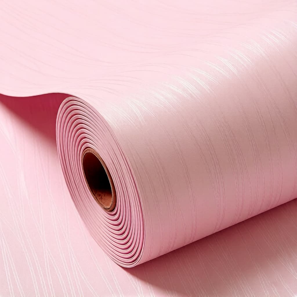 Papel de Parede Rosa Texturizado com Linhas Rosas para Quarto Infantil, Meninas 1/2/3 Peças