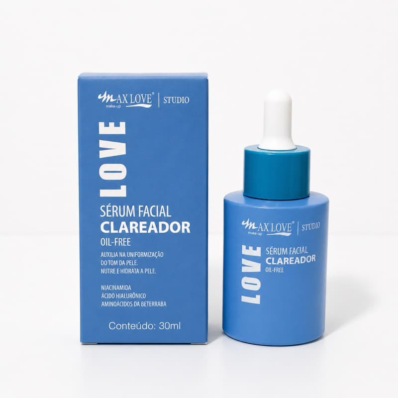 Sérum Facial Clareador Max Love com Vitamina C e Ação Hidratante para Todos os Tipos de Pele  Oil free