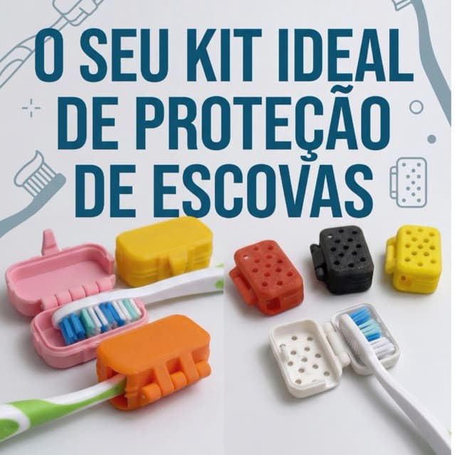 Kit com 2/4/6/8 Capinha Protetora De Escova De Dente De Viagem Portátil Tampa Com ou Sem Furo