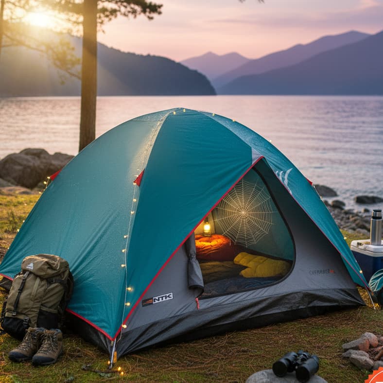 Barraca NTK Cherokee GT 3 a 4 Pessoas Verde Piso Térmico Impermeável para Camping