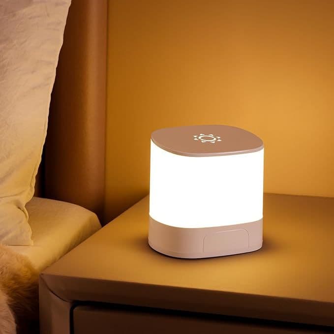 Luz noturna portátil, 3 cores de toque LED para crianças e adultos, USB